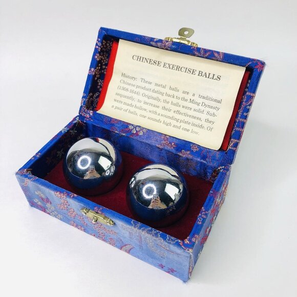 VTG Chinese Fingers Exercise Baoding Balls Stress Relief Chime Massage Therapy - Picture 2 of 6